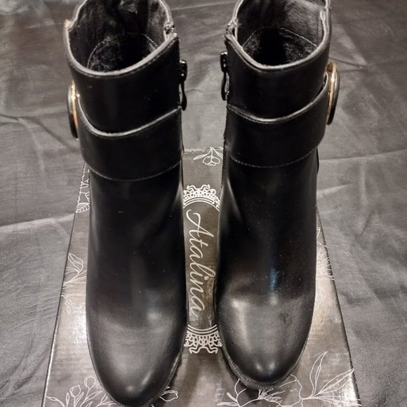 ATALINA PLATFORM BUCKLED SHORT BOOTS - Picture 9 of 15